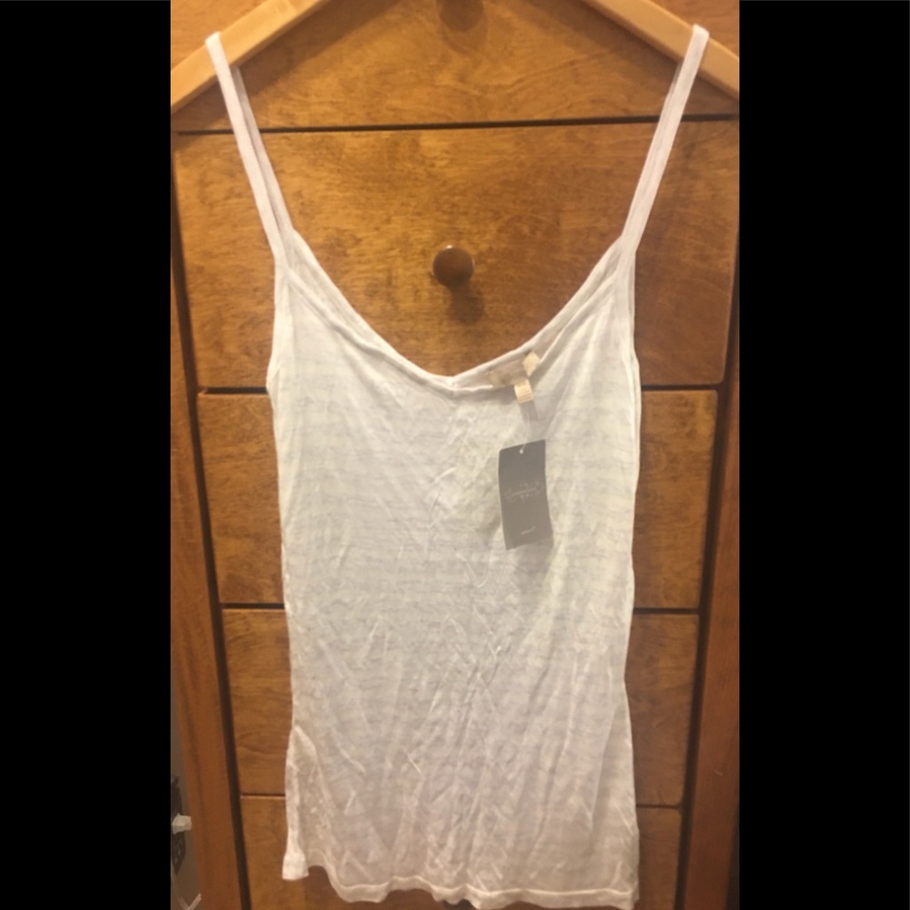 Anthropologie Bordeaux Spaghetti Strap StripedTank